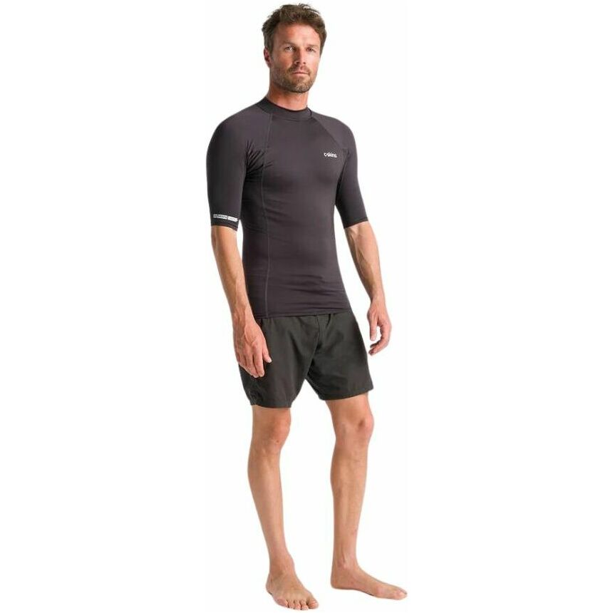 2026 C-Skins Mens NuWave UV Basics Short Sleeve Rash Vest C-NLYSSMC - Anthracite